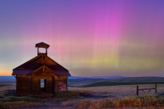 Schoolhouse Under Lights